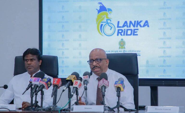 “Lanka Ride 2025” ඉතිහාසයේ පළමුවරට තරුණ කටයුතු සහ ක්‍රීඩා අමාත්‍යංශයෙන් පාපැදි සවාරියක්.