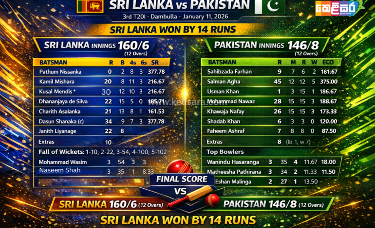 Sri Lanka Seal Series With Thrilling Victory Over Pakistan in 3rd T20I