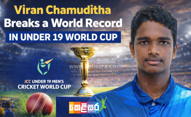 A WORLD RECORD FROM VIRAN in the Under 19 World Cup!!!
