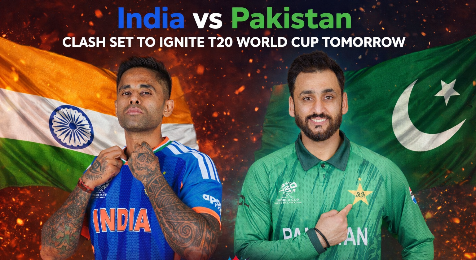 India vs Pakistan: Clash of Titans Set to Ignite T20 World Cup Tomorrow