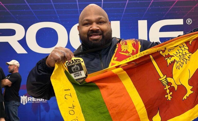 Sri Lankan Power Lifting Champion Ransilu Jayathilake wins gold Medal in Arnold Sports Festival Held in USA
