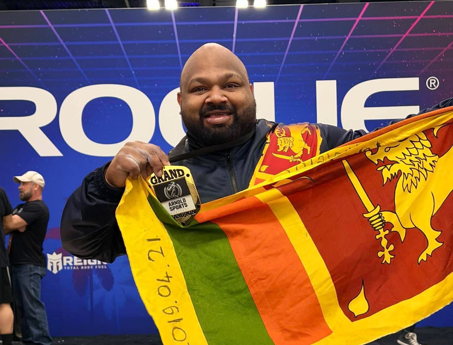 Sri Lankan Power Lifting Champion Ransilu Jayathilake wins gold Medal in Arnold Sports Festival Held in USA