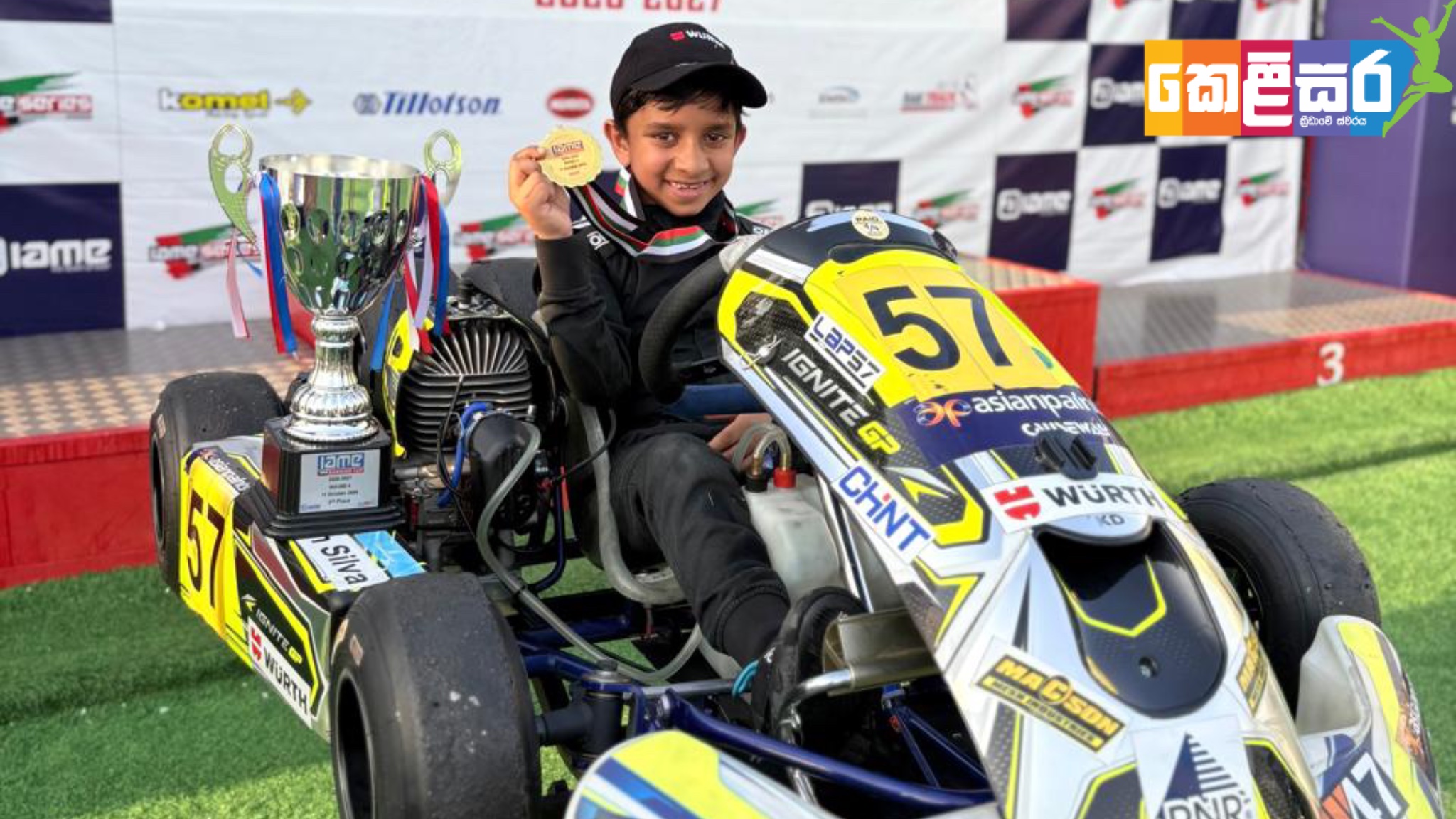 Seven-Year-Old Avish Silva Makes History as First Sri Lankan to Reach IAME Bambino Cup Podium